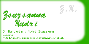 zsuzsanna mudri business card